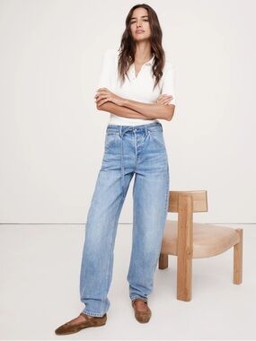 Banana Republic Light Blue Boyfriend Jeans amazing jeans cotton